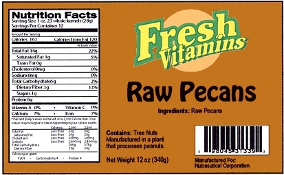 Fresh Vitamins Raw Pecans