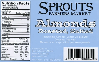 Sprouts Almonds